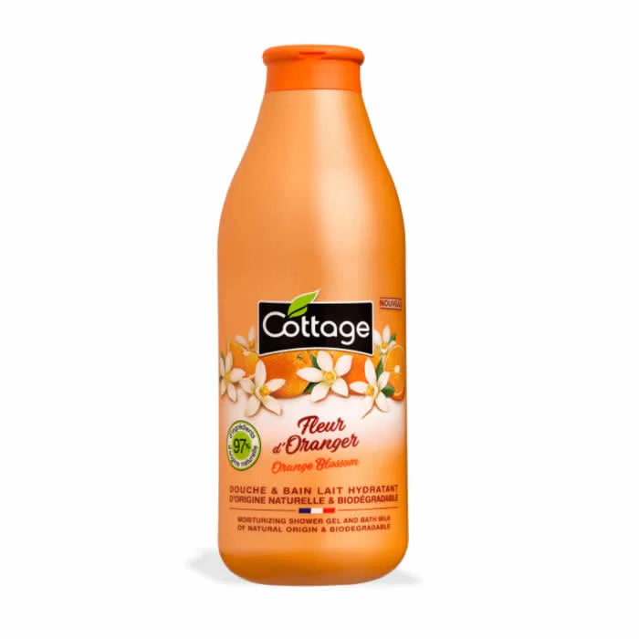 Cottage Moisturizing Shower – Gel And Bath Milk Fleur D'Oranger Unisex, 750 ml