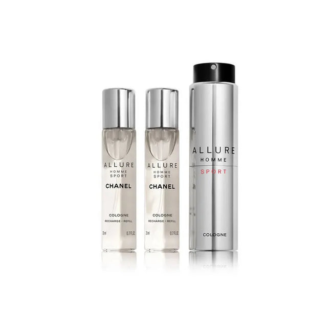 Chanel Allure Homme Sport Travel – Spray Rechargeable for Men, Set 3 Pieces