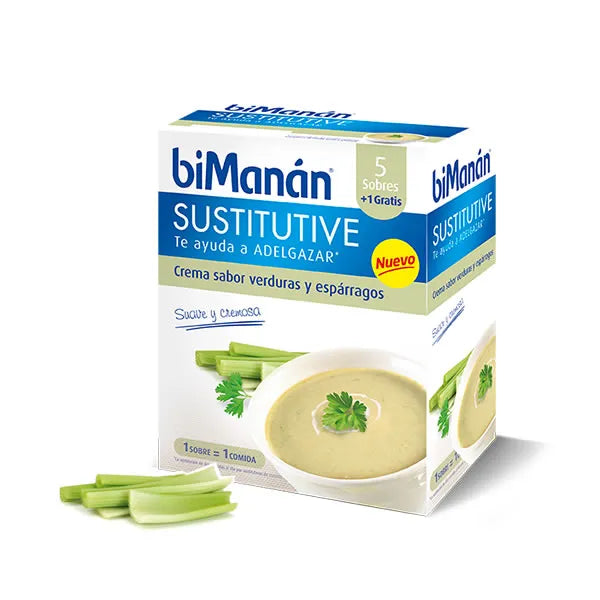 Bimanán Sustitutive Vegetable and Asparagus – Cream 5x1 Units Unisex, 330 g