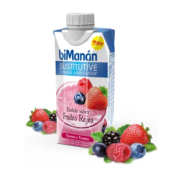 Bimanán Sustitutive Red Fruits-Flavoured Milkshake, 330 ml