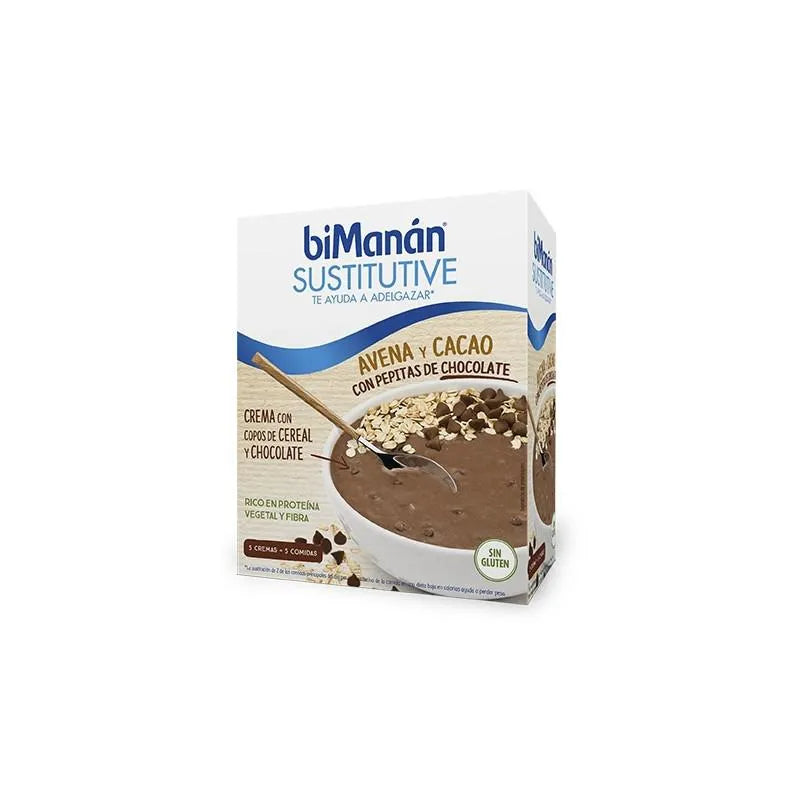 Bimanán Sustitutive Oatmeal and Cocoa – Cream with Chocolate Chips Unisex, 275 g