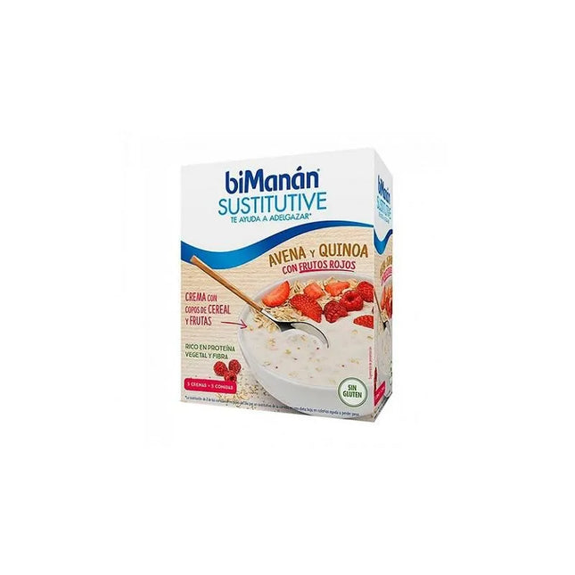 Bimanán Sustitutive Crema Avena y Quinoa Con Frutos Rojos, 275 g