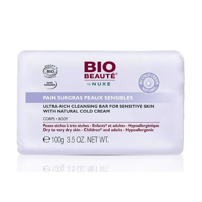 NUXE Bio Beauté Ultra Rich Cleansing Bar Sensitive Skin Unisex, 100 g