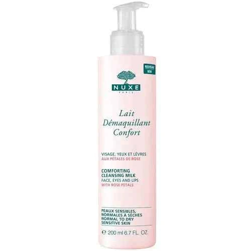 NUXE Petales De Rose Comforting Cleansing Milk With Rose Petals Unisex, 200 ml