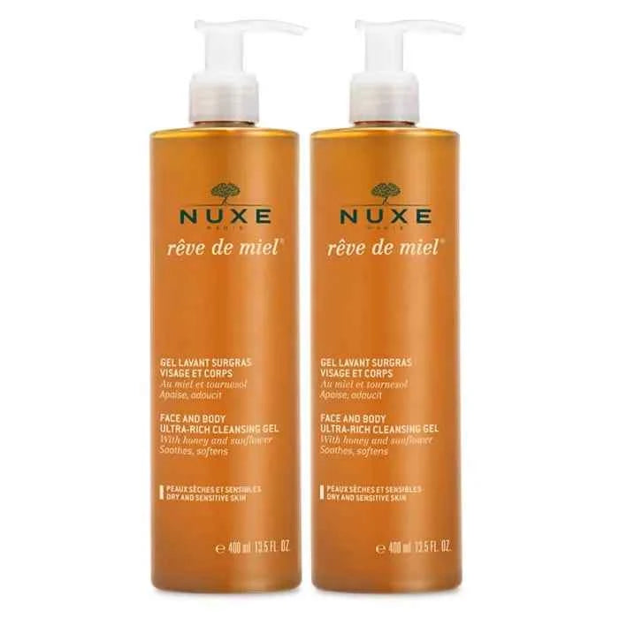 NUXE Rêve De Miel Face And Body Cleansing – Gel, 2x400 ml