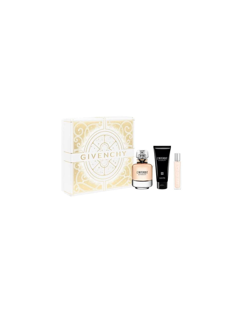 Givenchy L'interdit Eau – Parfum Unisex 80 ml Leche Corporal 75 ml Spray Viaje 12,5
