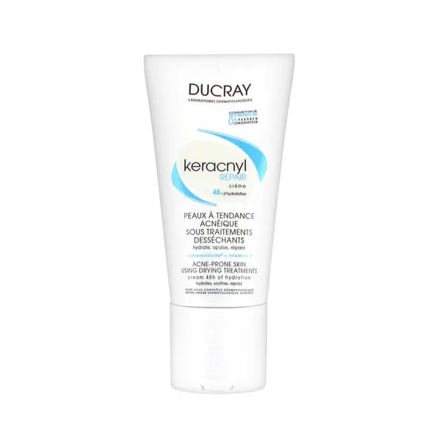 Ducray Keracnyl Moisturizing Repair – Cream 48hrs, 50 ml