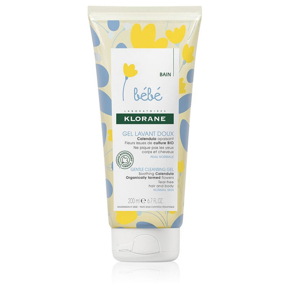 Klorane Baby Calendula Extract Gentle Cleansing – Cleansing Gel for Children, For Hair & Body, 200 ml