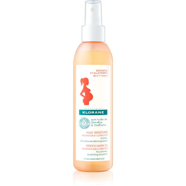Klorane Mum Anti-Stretch Marks – Massage Oil for Women, 200 ml