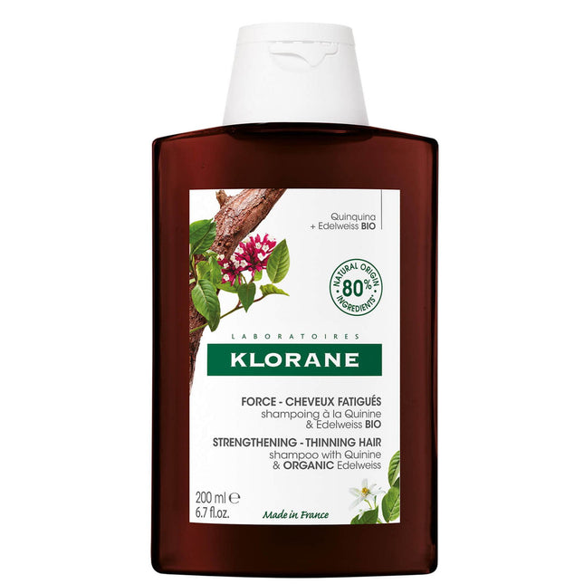 Klorane Quinine & Edelweiss – Hair Treatment Shampoo Unisex, For Strengthening, For Thinning Hair, 200 ml