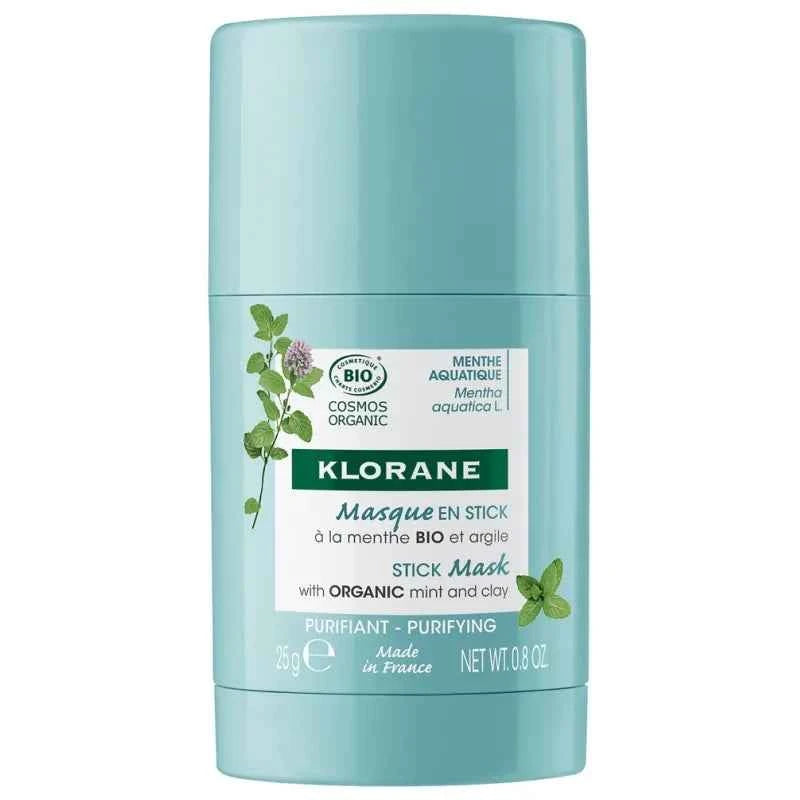 Klorane Aquatic Mint Purifying Stick Mask for Women, 25 g