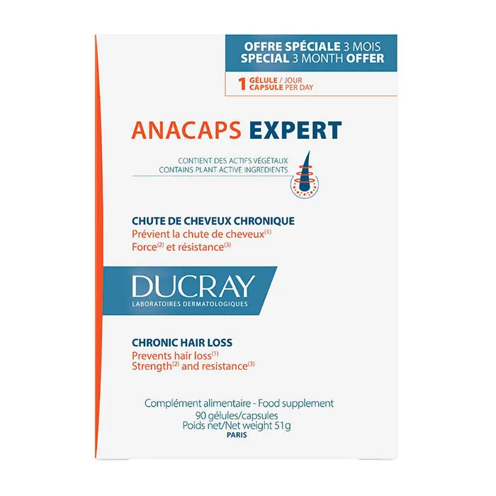 Ducray Anacaps Expert Hair Loss Supplement 3x Unisex, 30 Units