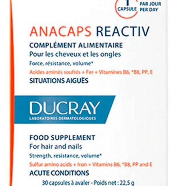 Ducray Anacaps Reactiv Strengthen Hair & Nails – Capsules Unisex, 30 pcs