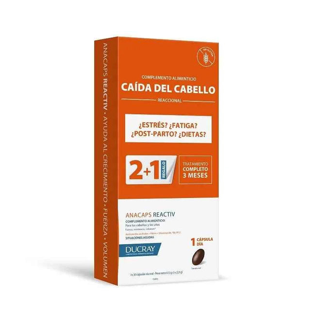 Ducray Anacaps Reactiv 3x Unisex, 30 capsules