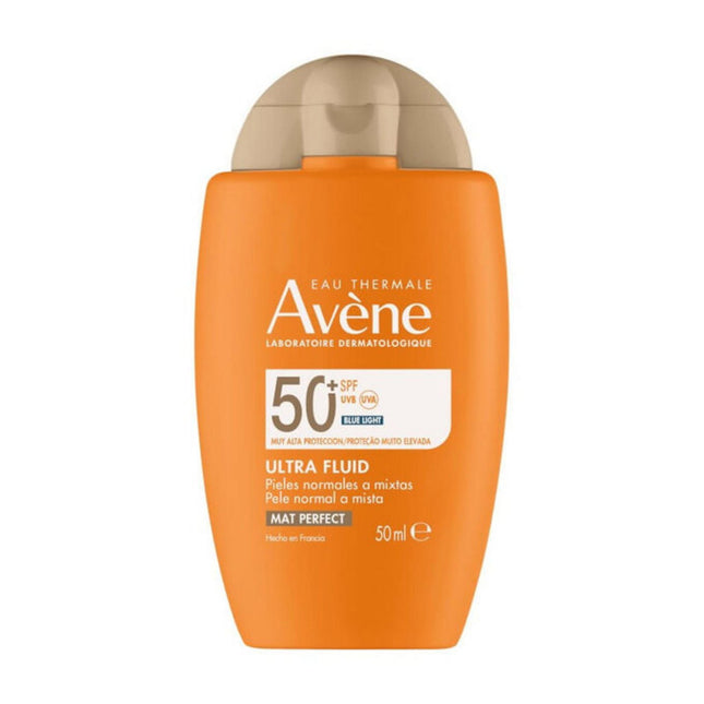 Avene Ultra Fluid for Women, Fragrance-Free, UV Protection, Daily, Fluid, For Face & Body, SPF50+, 50 ml