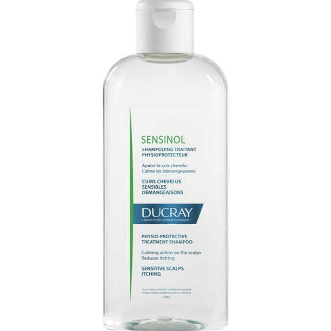 Ducray Sensinol Hypoallergenic – Hair Treatment Shampoo Unisex, Calming, For Sensitive Scalps, 200 ml