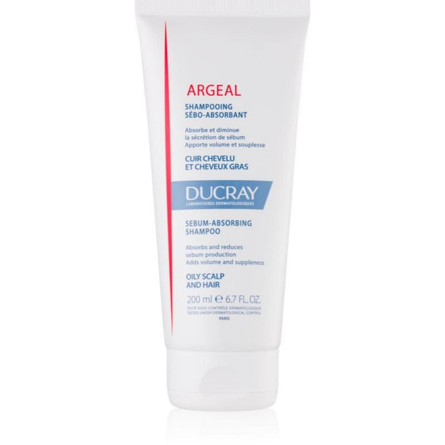 Ducray Sabal Argeal Kaolin – Hair Treatment Shampoo Unisex, Purifies, For Oily Hair, 200 ml