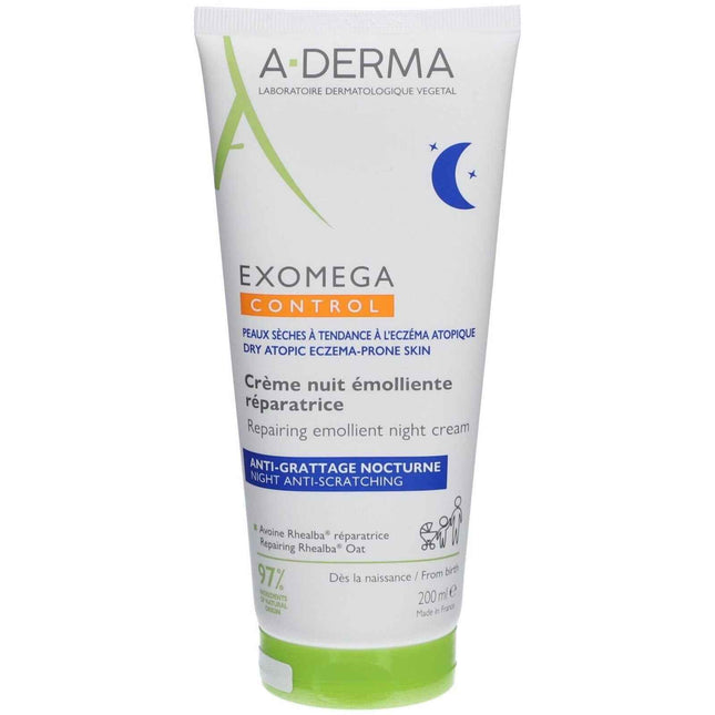 A-Derma Exomega Control Emollient Night – Cream Unisex, For Face, 200 ml