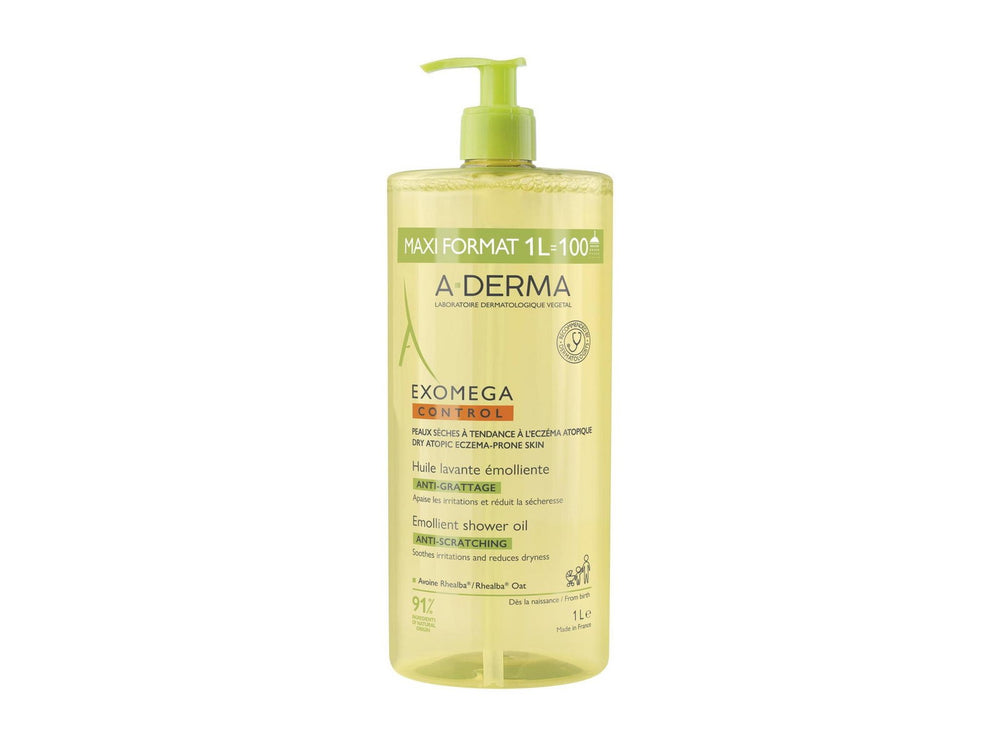 A-Derma Exomega Control Fragrance Emollient – Shower Oil Unisex, Body, For Dry Skin, 1000 ml