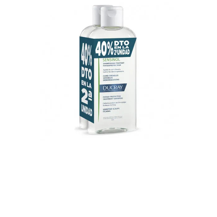 Ducray Sensinol Physio-protective Treatment – Shampoo Unisex, 2x400 ml