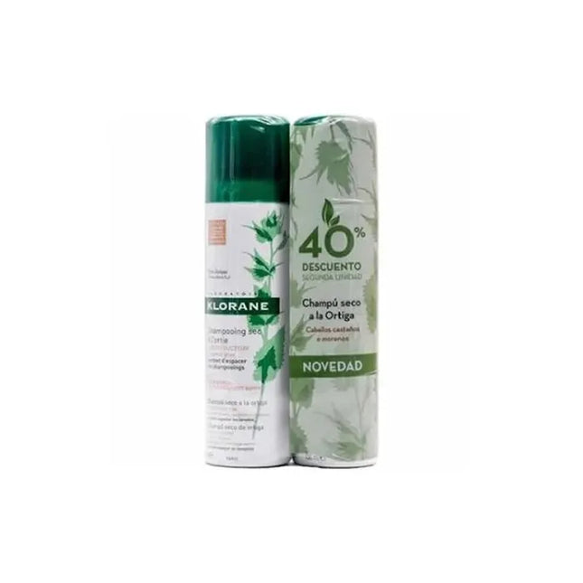 Klorane Oily Hair Dry – Shampoo Brown Nettle Unisex, 2x150 ml