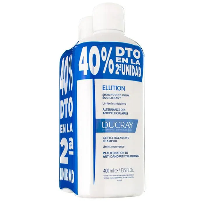 Ducray Elution – Shampoo Unisex, 2x400 ml