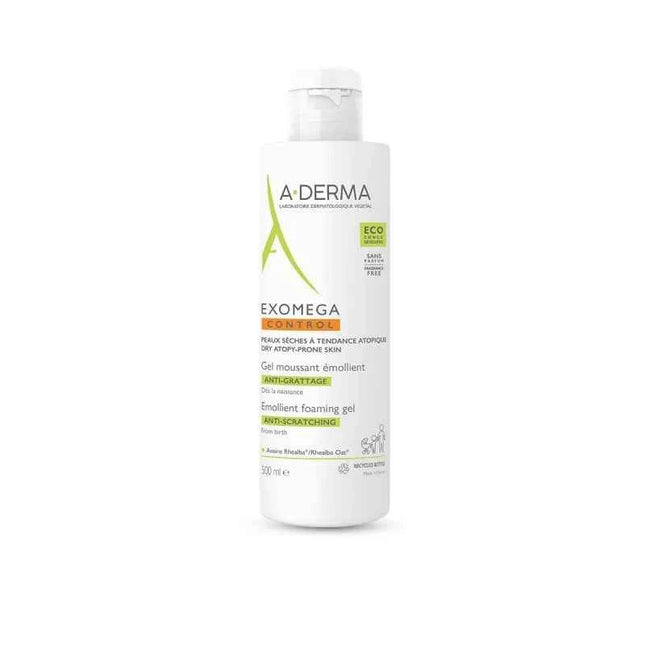 A-derma Exomega Control – Gel Espumoso Emoliente Unisex, 500 ml