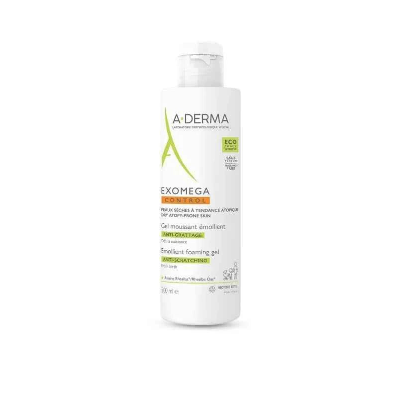 A-derma Exomega Control – Gel Espumoso Emoliente Unisex, 500 ml
