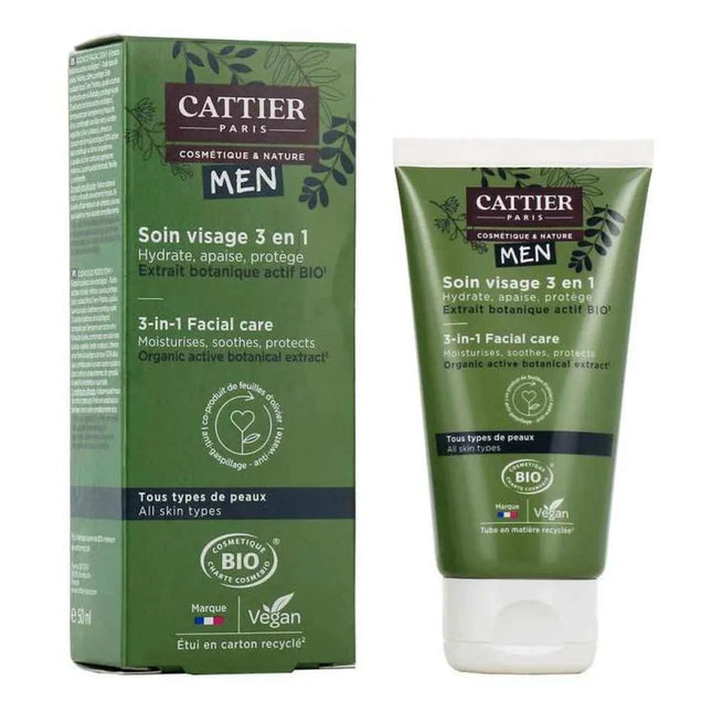 Cattier Paris Cattier Homme Cuidado Facial 3 En 1 Unisex, 50 ml
