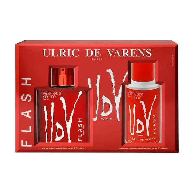 Ulric DE Varens Flash – Eau de Toilette for Men Spray 100 ml, Set 2 Pieces