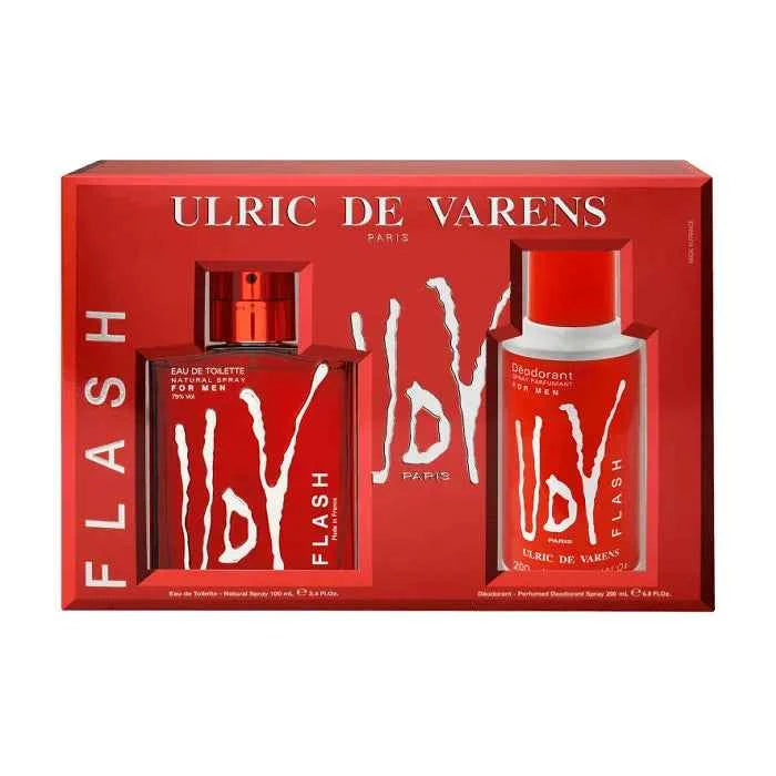 Ulric DE Varens Flash – Eau de Toilette for Men Spray 100 ml, Set 2 Pieces