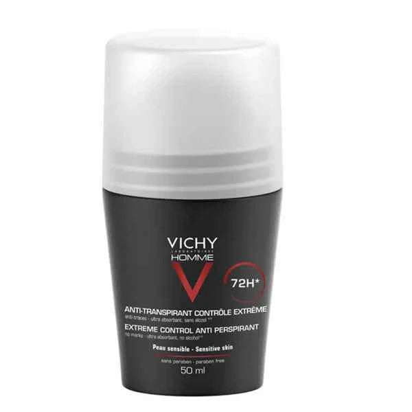 Vichy Homme Intense Roll On Anti Perspirant Unisex, 50 ml