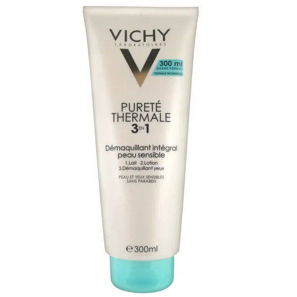 Vichy Pureté Thermale 3 En 1 Démaquillant Intégral Peau Sensible Unisex, 300 ml
