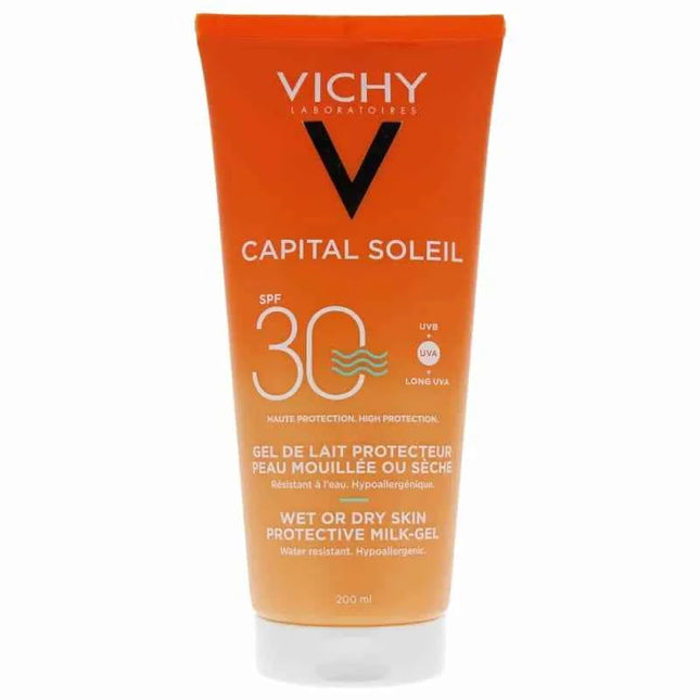 Vichy Ideal Soleil Milk – Gel Wet Skin Spf30 Unisex, 200 ml