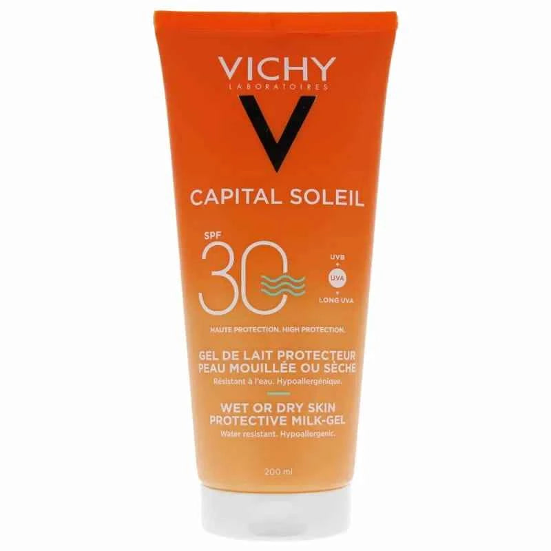 Vichy Ideal Soleil Milk – Gel Wet Skin Spf30 Unisex, 200 ml