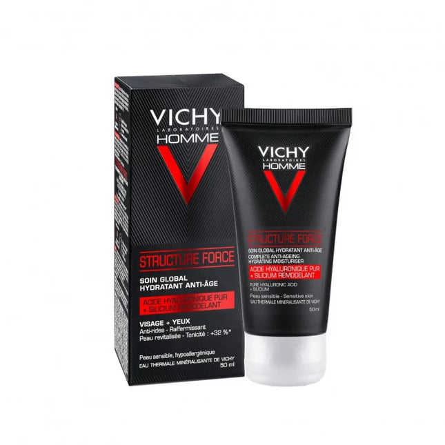Vichy Homme Structure Force Anti-Aging Hydrating Sensitive Skin Unisex, 50 ml