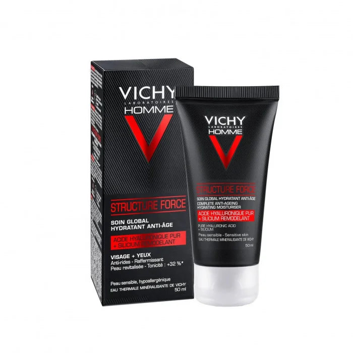 Vichy Homme Structure Force Anti-Aging Hydrating Sensitive Skin Unisex, 50 ml