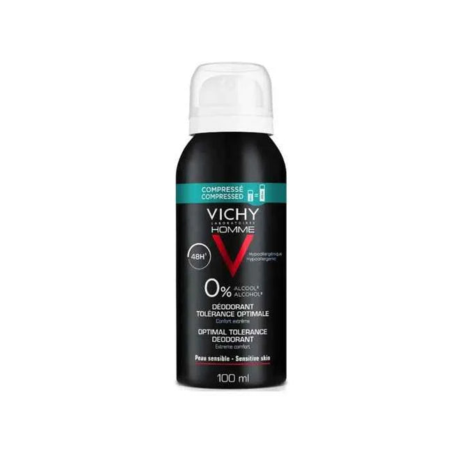 Vichy Homme Tolérance Optimale Format Compressé Unisex, 100 ml