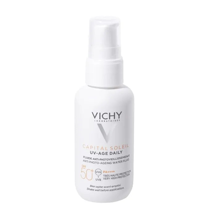 Vichy Capital Soleil Uv-Age Daily SPF50+ Water Fluid Antifotoaging Unisex, 40 ml