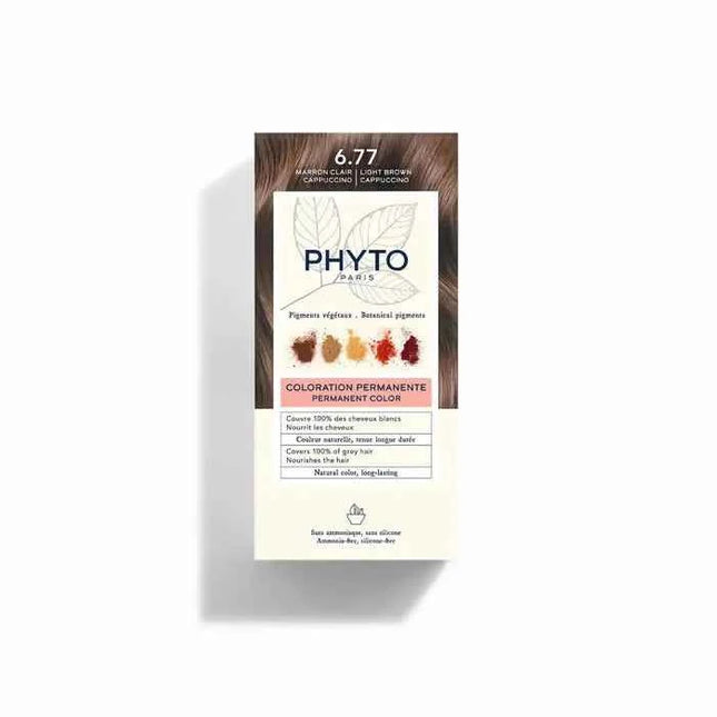 Phyto Paris Phyto Hair Colour By Phytocolor 6.77 Light Brown Cappuccino Unisex, 180 g