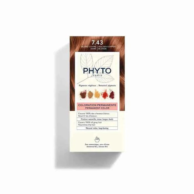 Phyto Paris Phyto Hair Colour By Phytocolor 7.43 Golden Copper Blonde Unisex, 180 g