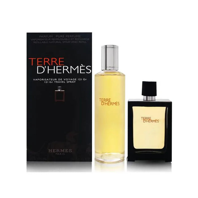 Hermès Terre D'hermes – Eau de Parfum for Men Spray Refillable 30 ml, Set 2 Pieces