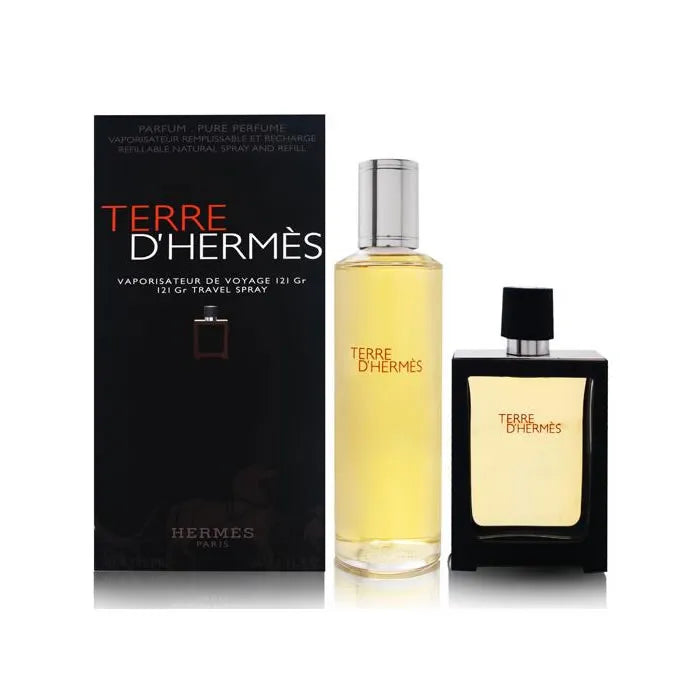 Hermès Terre D'hermes – Eau de Parfum for Men Spray Refillable 30 ml, Set 2 Pieces