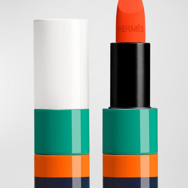 Hermes Paris Matte – Cream Lipstick for Women, 44, Orange Neon, 3.5 g