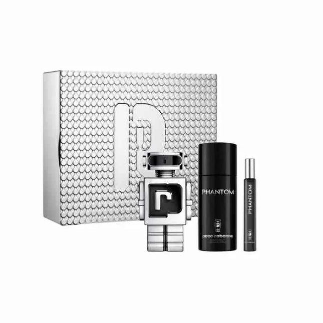 PACO Rabanne Phantom – Eau de Toilette for Men Spray 100 ml, Set 3 Pieces
