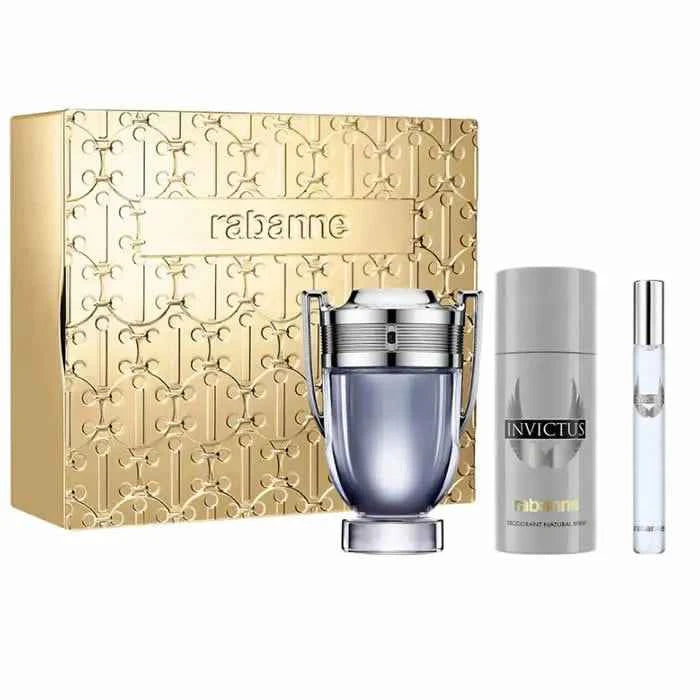 PACO Rabanne Invictus – Eau de Toilette for Men Spray 100 ml, Set 3 Pieces