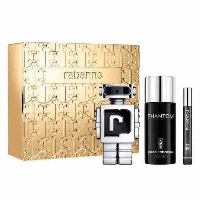 PACO Rabanne Rabanne Phantom – Eau de Toilette for Men Spray 100 ml, Set 3 Pieces