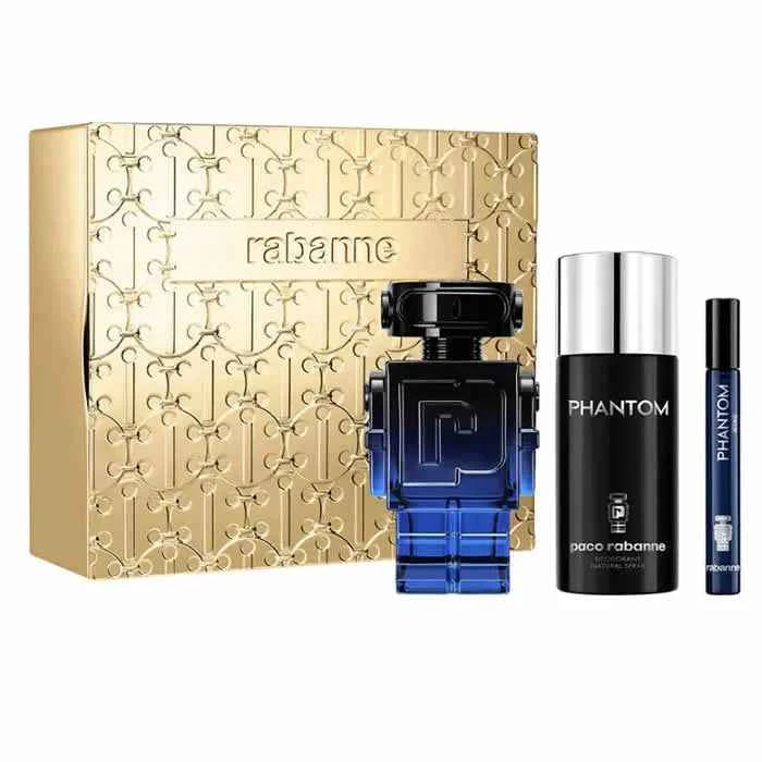 PACO Rabanne Phantom Intense – Eau de Parfum for Men Spray 100 ml, Set 3 Pieces