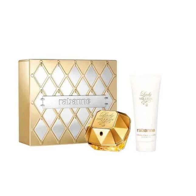 PACO Rabanne Lady Million – Eau de Parfum for Women 80 ml Sensual Loción Corporal 100 ml Eau de Parfum, 5 ml