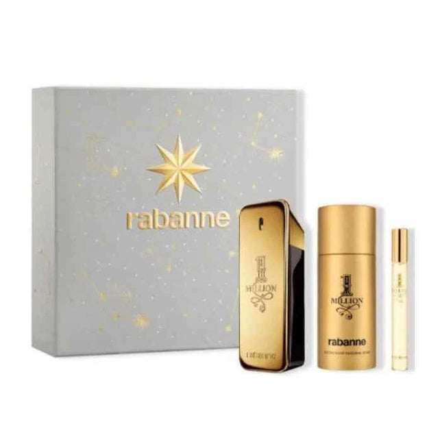 PACO Rabanne Rabanne 1 Million – Eau de Toilette for Men Spray 100 ml, Set 3 Pieces